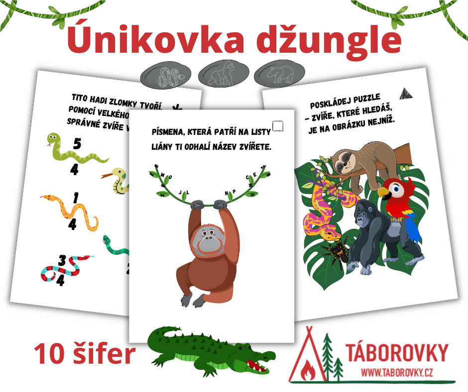 Únikovka džungle - šifry pro děti
